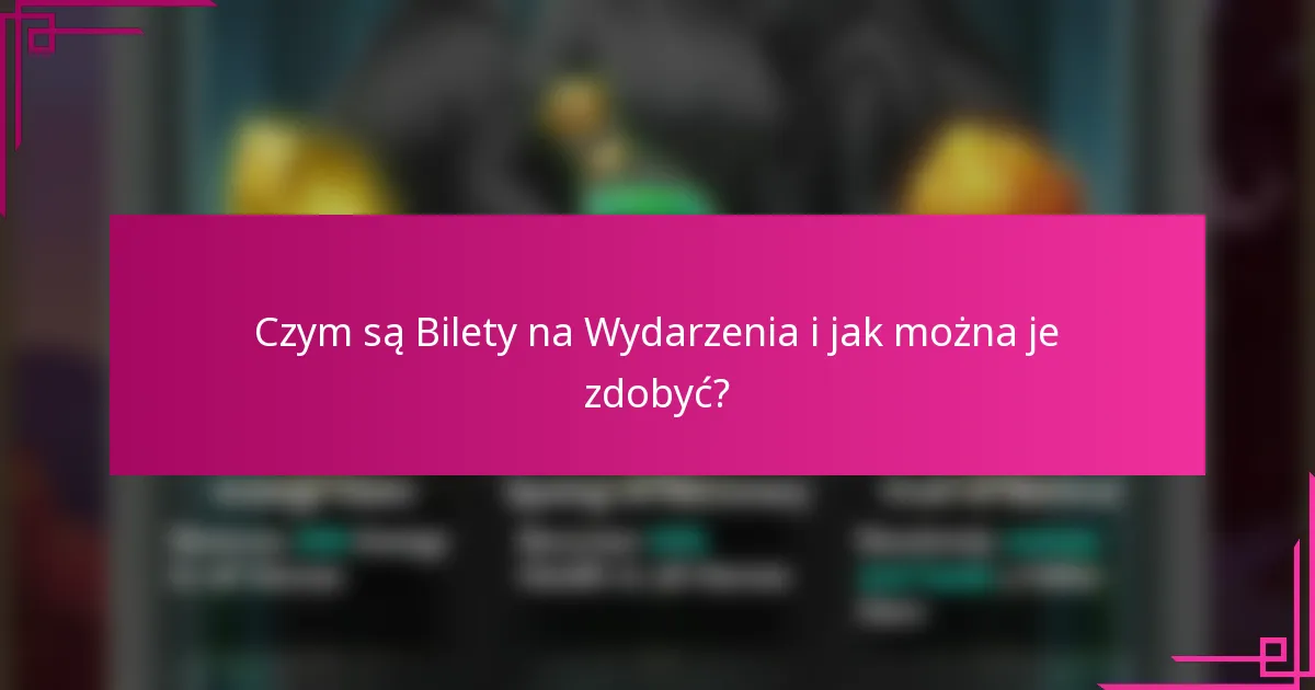 Czym są Bilety na Wydarzenia i jak można je zdobyć?