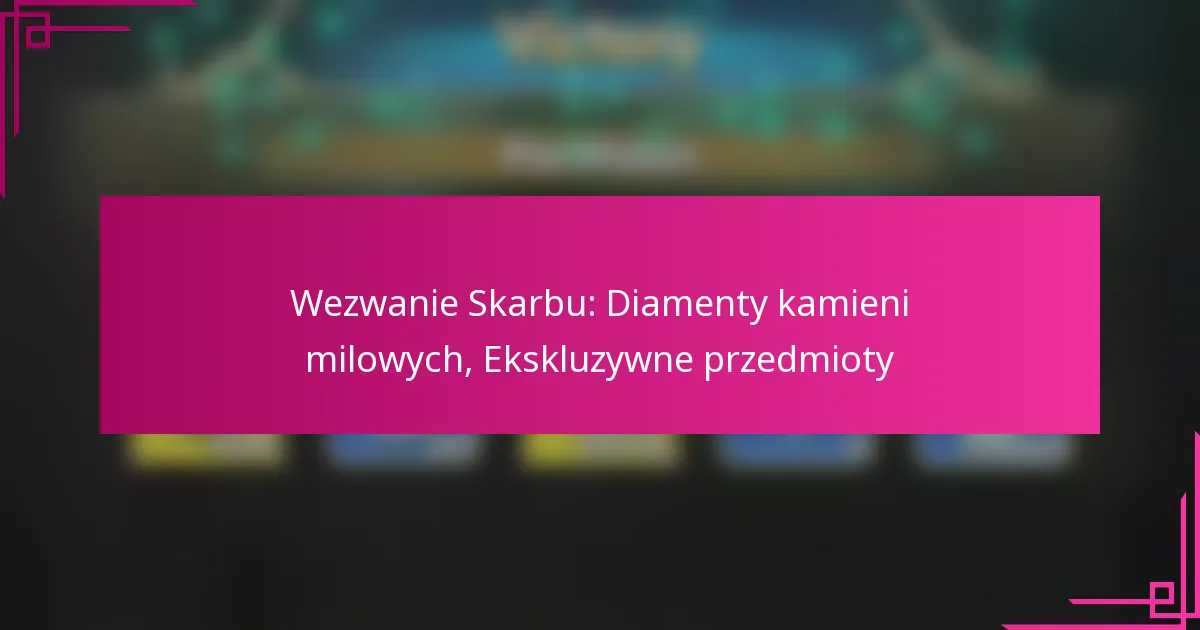 Wezwanie Skarbu: Diamenty kamieni milowych, Ekskluzywne przedmioty