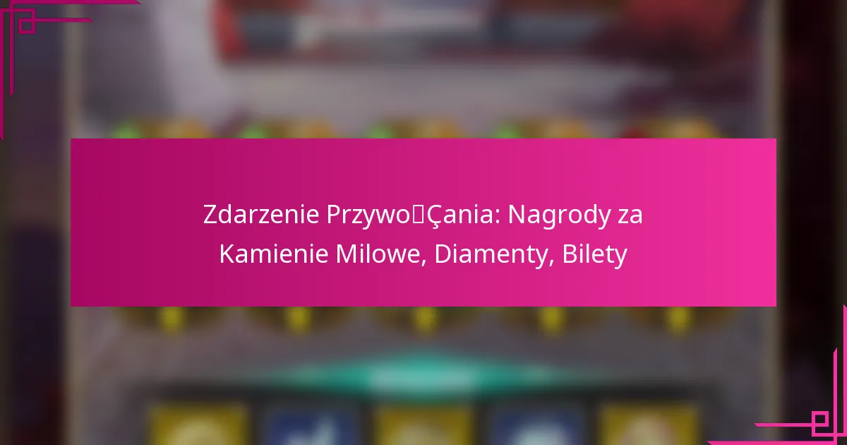 Zdarzenie Przywołania: Nagrody za Kamienie Milowe, Diamenty, Bilety